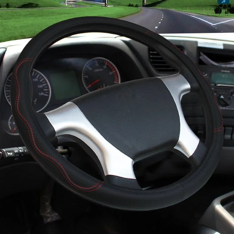 Car-Truck-PU-Leather-Embossed-Steering-Wheel-Cover-Steering-Wheel-For-Auto-Diameters-36-38-40-3